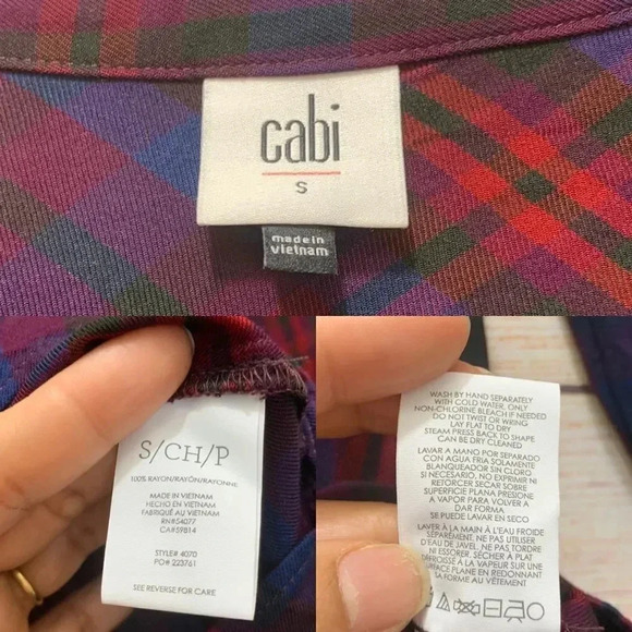 Cabi Caroling Shirt Button Front Check Plaid # 4070 - Picture 12 of 12